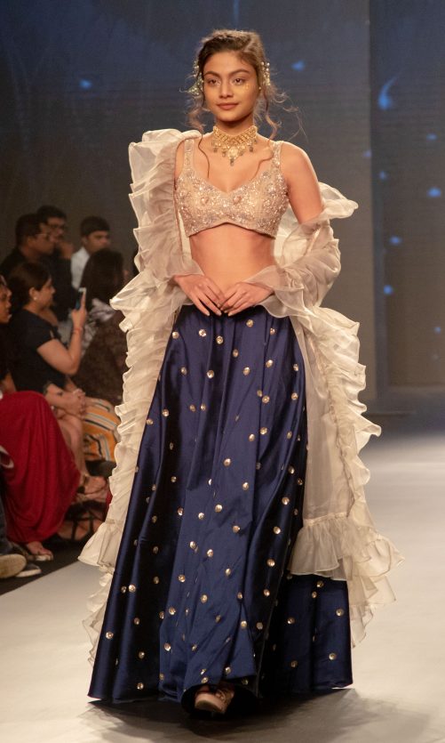 Ruffle Dupatta Lehenga Set