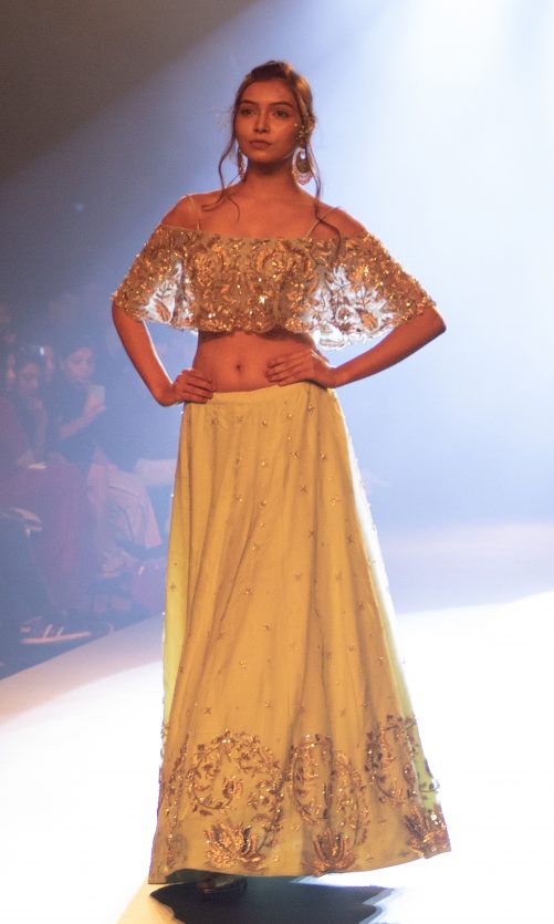 Off Shoulder Croptop & Lehenga