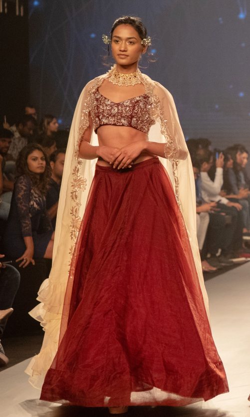 Garnet Red Lehenga Set