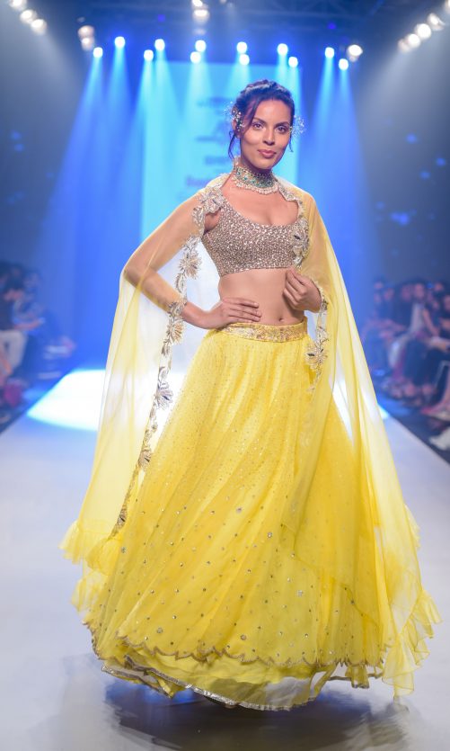 Yellow Embroidered Lehenga