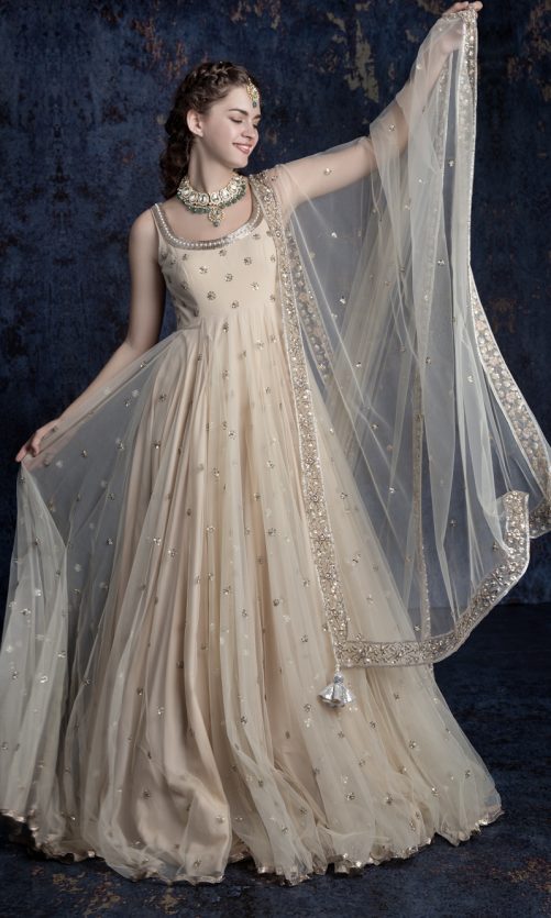 Ivory Anarkali Dress