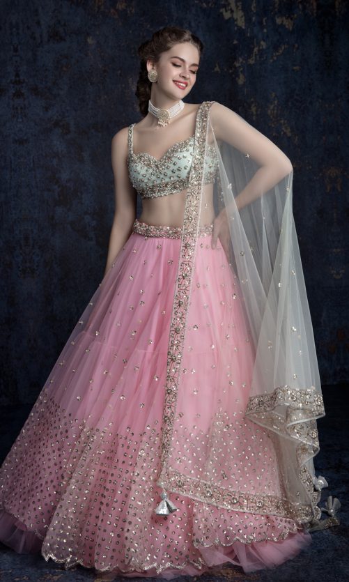 Sweet Pink Tulle Lehenga